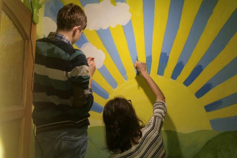 малювання на стіні в приюті малювання на стіні в приюті